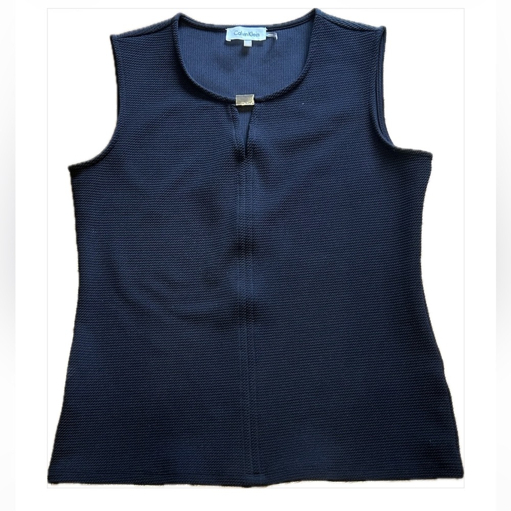 Calvin Klein Black Textured Tank Top. Size M